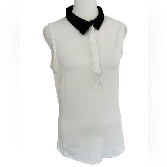 New with tags PIN CLOVER Studio
West Links White Black Golf Polo Shirt size M - Picture 3 of 9